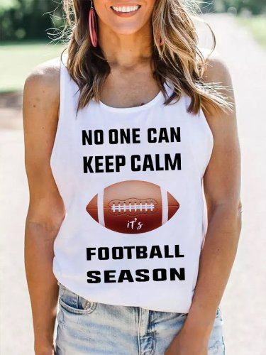 Women's No One Can Keep Calm It's Football Season Print Tank Top