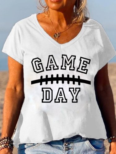 Women's Casual GAME DAY Printed T-shirt