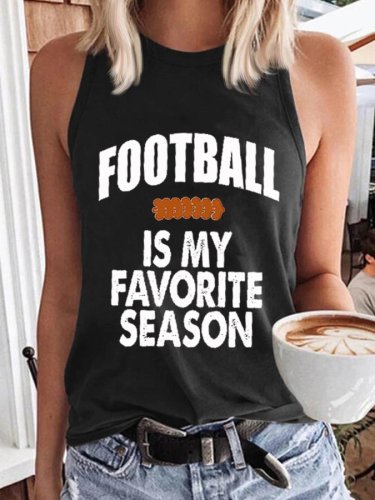 Women's Football Is My Favorite Season Print Tank Top