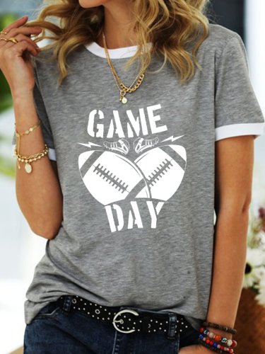 Women's Casual GAME DAY Printed T-shirt
