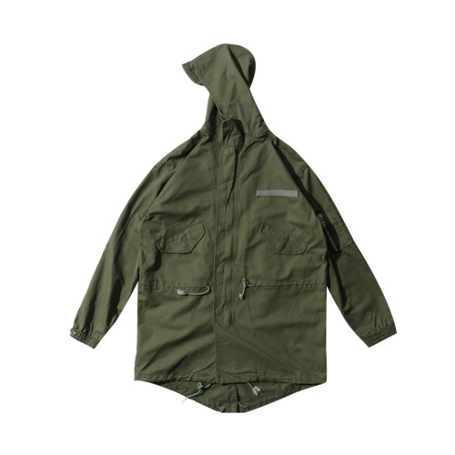 Men's M51 Hooded Windbreaker Jacket  Thickened Multi Bag Jacket For Fishing,Hunting,Outdoor,Work
