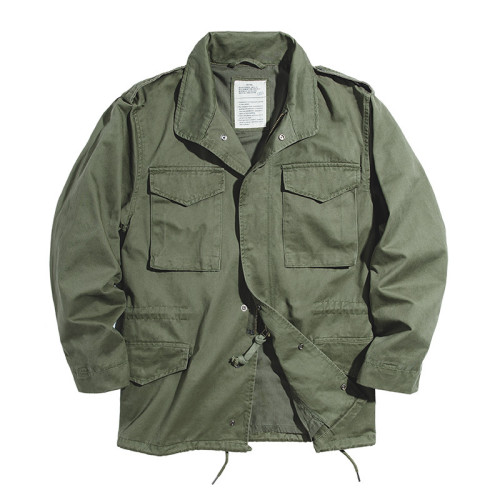 Men's Thickened Cotton Vintage M65 Field Jacket,  Casual Windbreaker Untility Jacket
