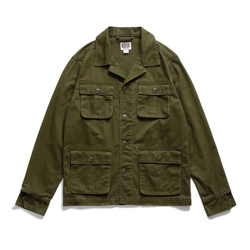 Men's Safari Jacket Vintage Cotton Jacket  Safari Jacket Multi Pocket For Fishing,Hunting,Outdoor,Work