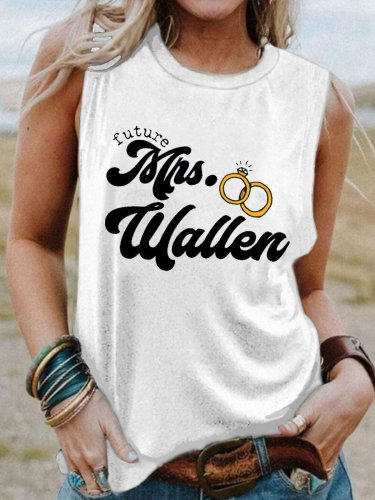 Women's Future Mrs. Wallen Print Sleeveless T-Shirt