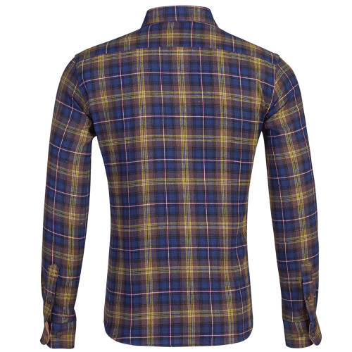 Men's Flannel Cotton Brushed Plaid Shirt  For Rip Fans Oversize Long Sleeve Dutton Ranch Plaid Shirts Ture US Size