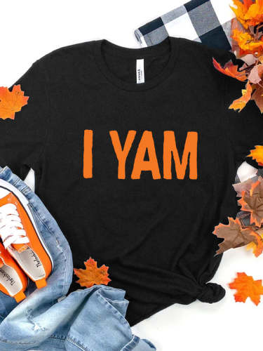 Couples Matching Sets She's My Sweet Potato I Yam Cotton T-shirt For Thanksgiving,Christmas Days Gifts