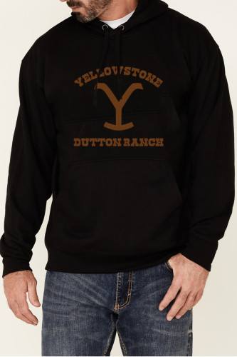 Men's western outfit ideas With Yellow Color Print Dutton Ranch for men hoodies