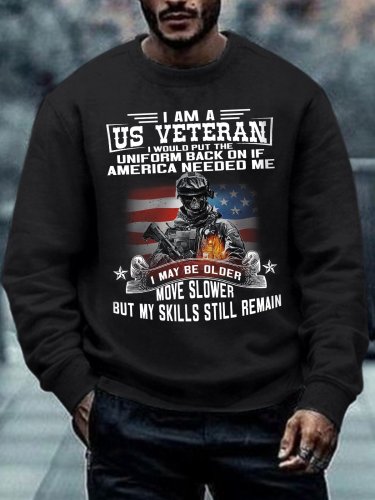 Men I Am A US Veteran Casual Sweatshirt