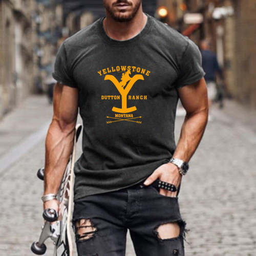 Men's Printed T-Shirt Casual T-Shirt