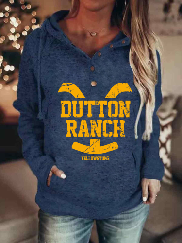 Women  Western Aztec Style  Beth Dutton Y Stone Dutton Ranch 1886 Letter Print Long-sleeved Hoodie Y Stone Graphic Pullover Hooded Drawstring with Pockets