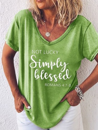 St Patrick's Day Not Lucky Simply Blessed T-shirt