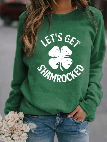 Women's Let's Get Shamrocked Print Sweatshirt