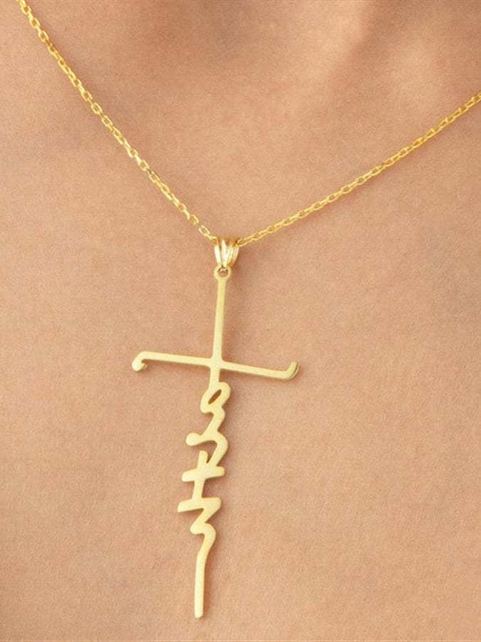 Women's Cross Faith Necklace