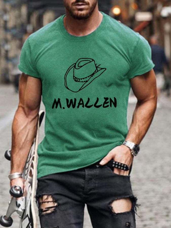 Men's Morgan Wallen Country Music Print T-Shirt