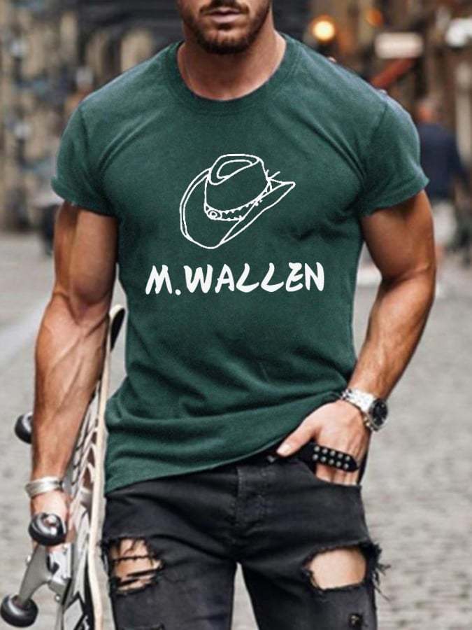 Men's Morgan Wallen Country Music Print T-Shirt