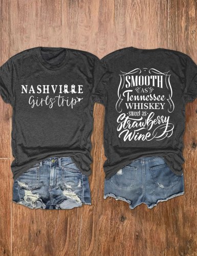 Women's  Country Music Nashville Music City Country Girl Print V-Neck T-Shirt