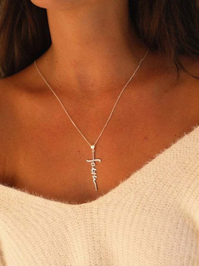 Women's Cross Faith Necklace