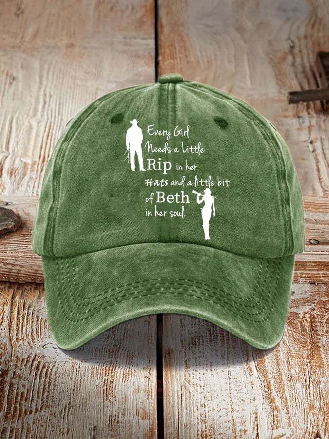 Casual Every Girl Needs a Little Rip Beth Printed Hat