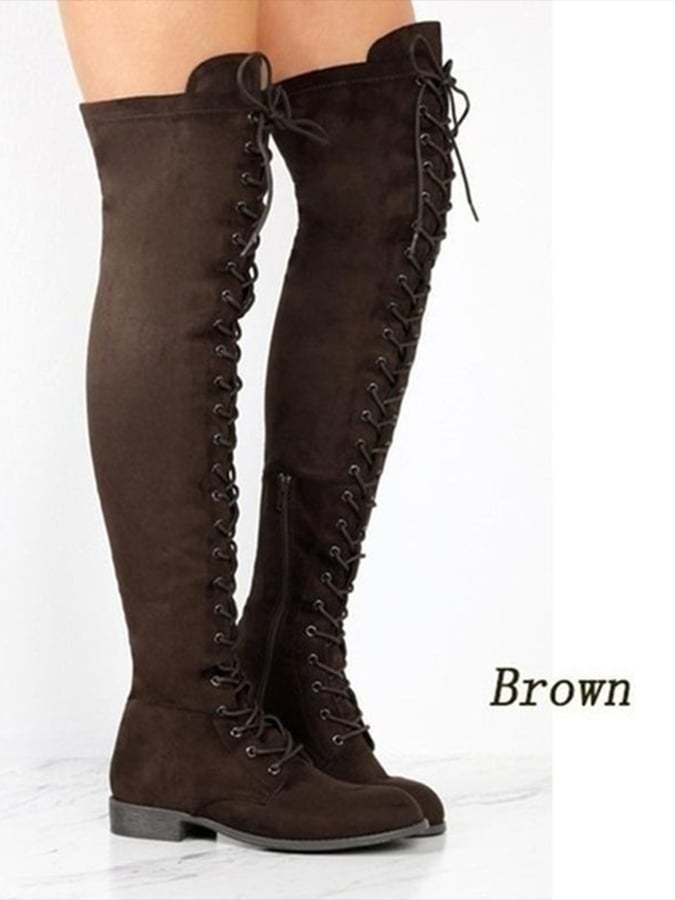 Women's round toe strap women's long leather boots Taizhou over the knee boots