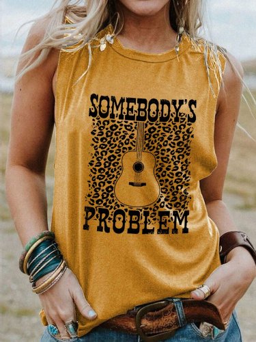 Women's Somebody's Problem Print Sleeveless T-Shirt