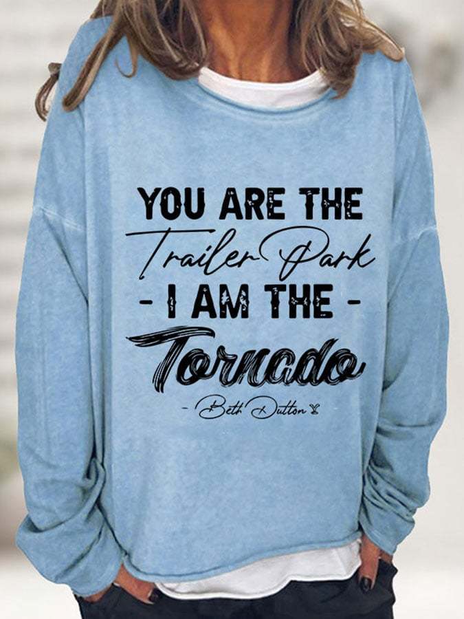 Fashion Print Long Sleeve Loose Sweatshirt