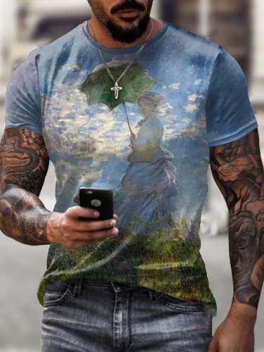 Men's Round Neck Short Sleeve Casual T-Shirt