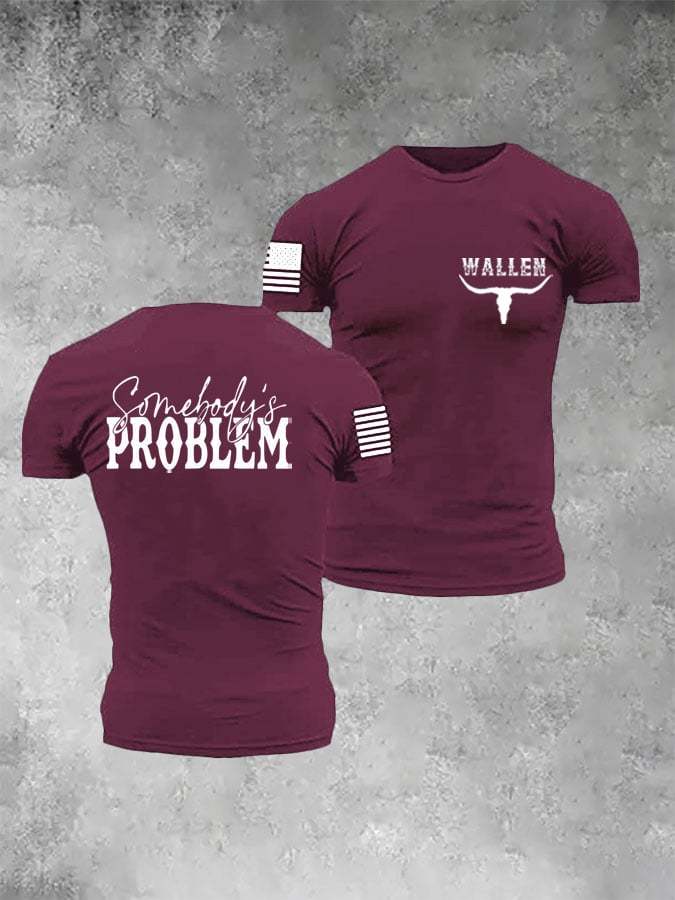 Men‘s Wallen Somebody's Problem Crew Neck T-Shirt