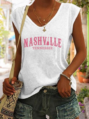 Women's Nashville Country Music girls’ Trip V-Neck Sleeveless Tee