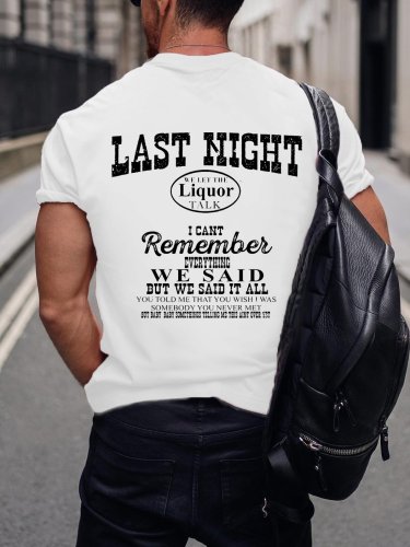 Men's Wallen Last Night We Let The Liquor Talk Print T-Shirt