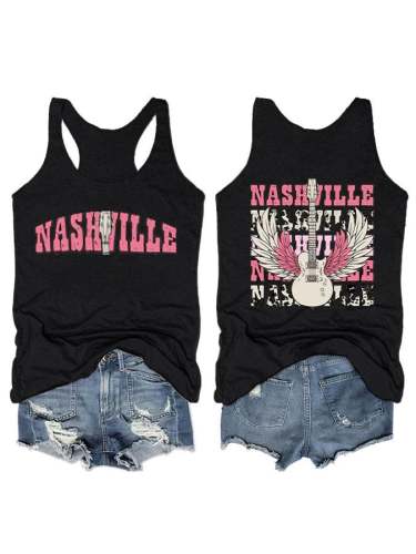 Women's Country Music Nashville Print Vest