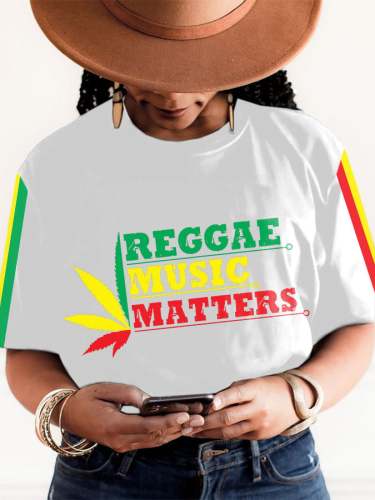 Retro Reggae Music Matters Print Shirt