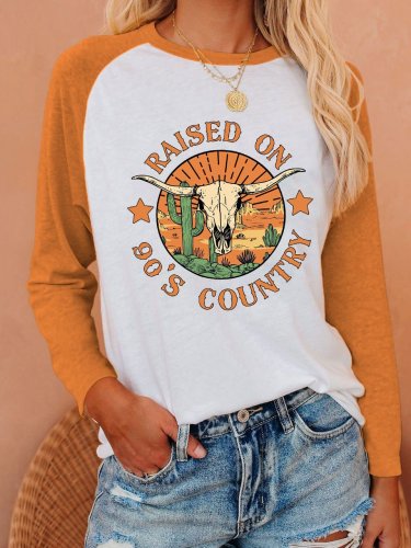 Women's Shania Let's Go Girls Nashville Raised on 90's Country Music Print Sweatshirt