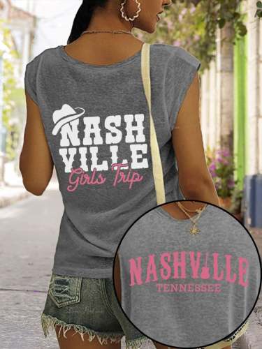 Women's Nashville Country Music girls’ Trip V-Neck Sleeveless Tee