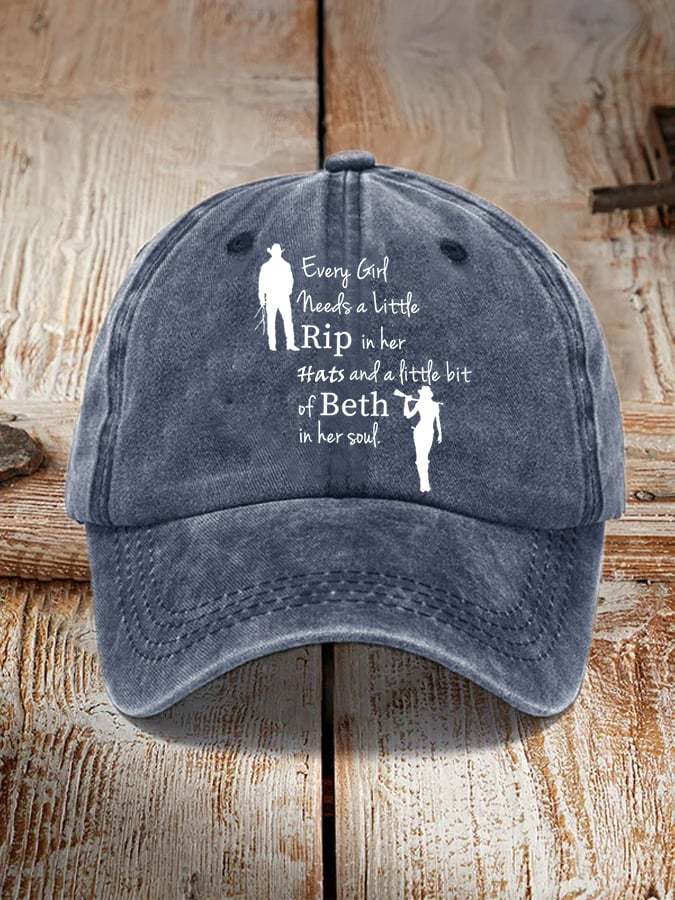 Casual Every Girl Needs a Little Rip Beth Printed Hat