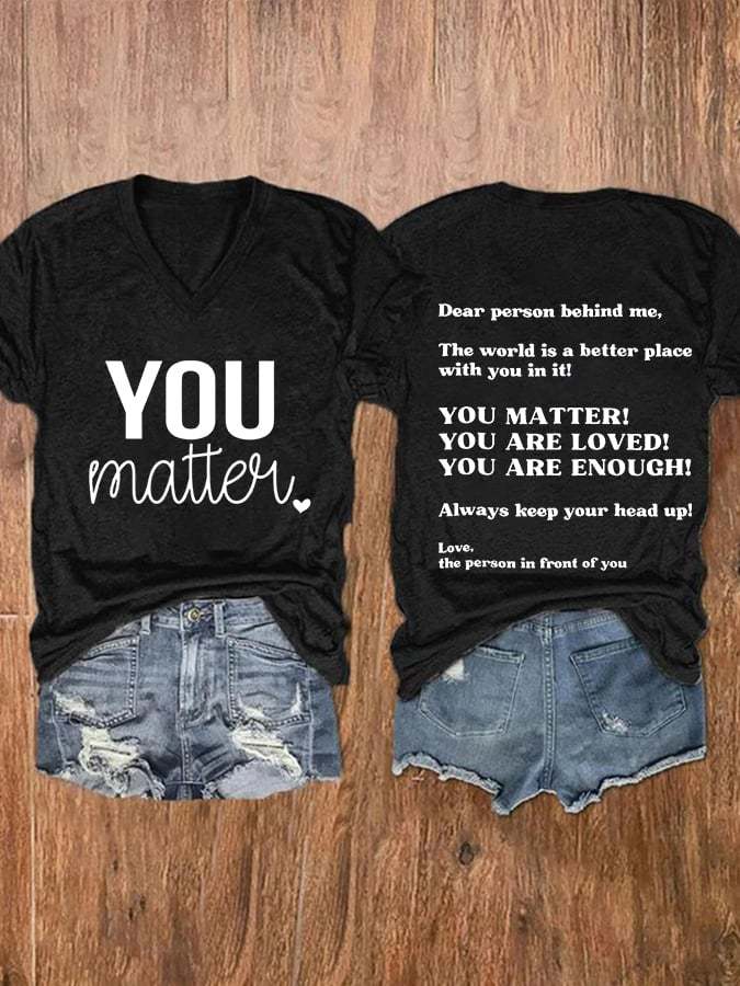 Women's You Matter Print Casual T-Shirt