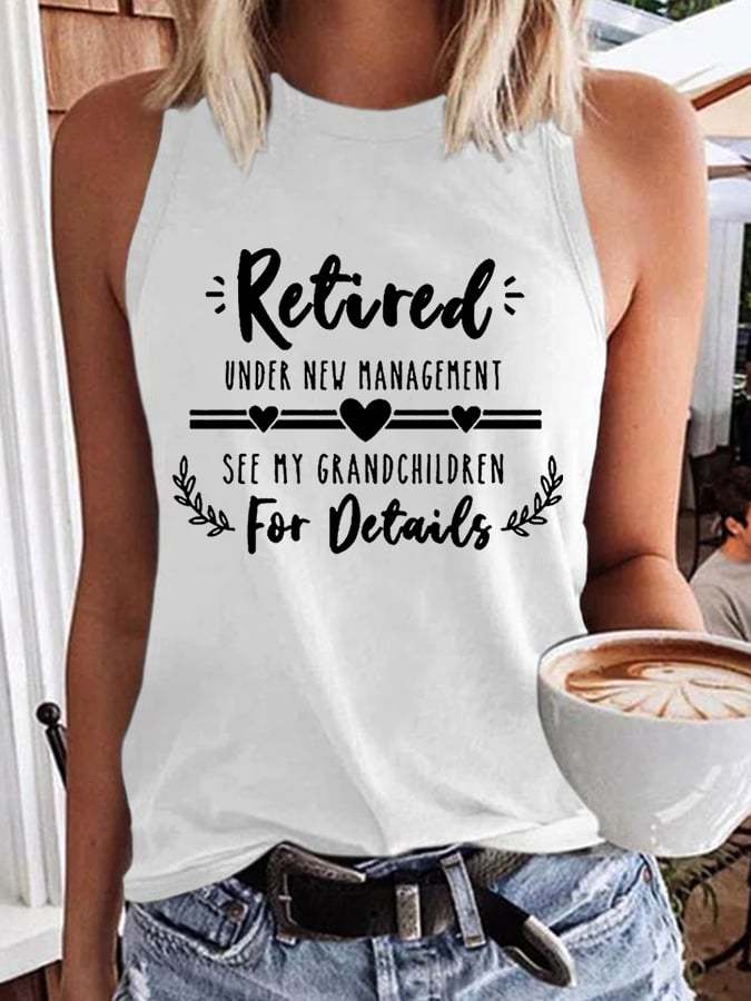 Women's Funny Retirement New Retired Grandma Vest