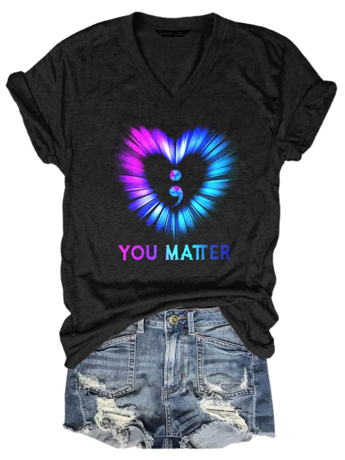 Women'S  You Matter Suicide Prevention Awareness Shirt