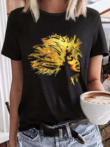 Retro Rock Queen Print T-Shirt