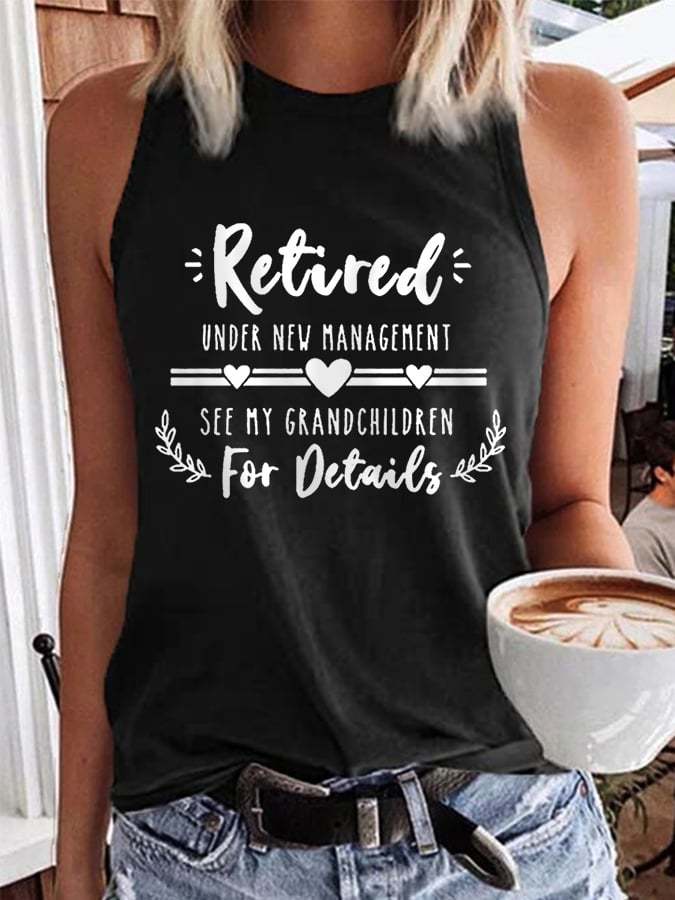 Women's Funny Retirement New Retired Grandma Vest