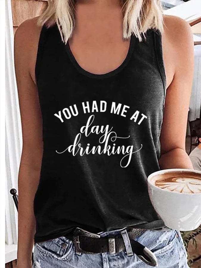 Women's You Had Me Ay Day Drinking Print Tank Top