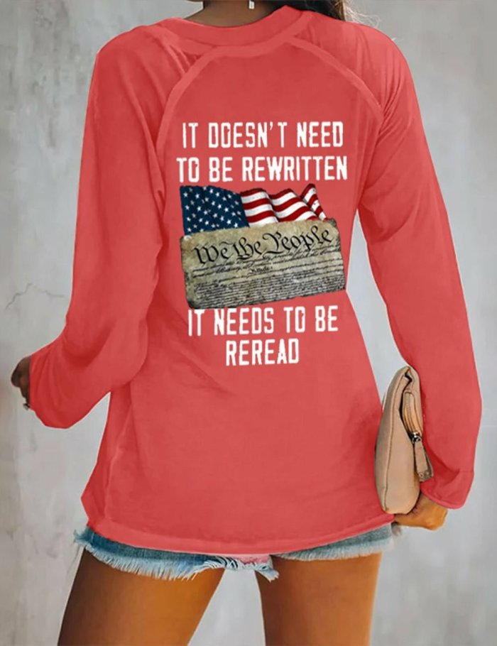 Women's It Doesn't Need To Be Rewritten Print T-Shirt