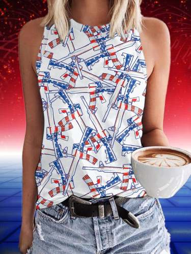 Women's 4th Of July Print Casual Tank Top