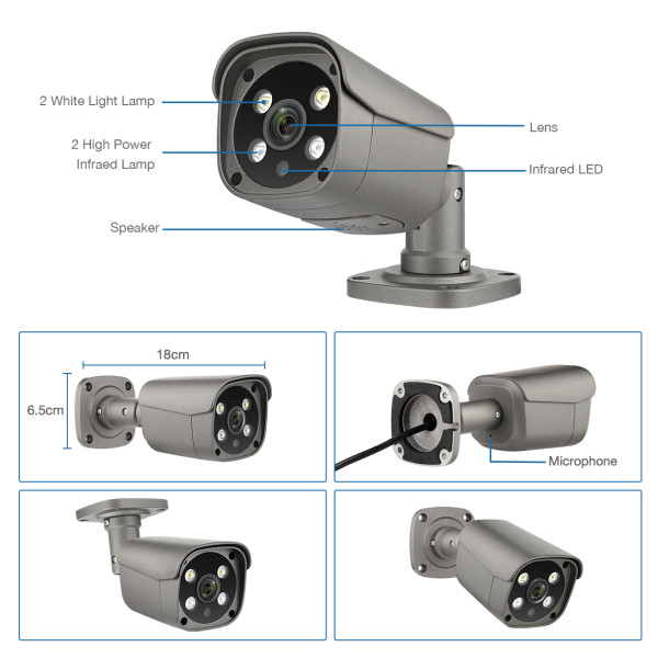 5MP 4K 16ch PoE NVR CCTV security IP camera system 16 channel PoE video surveillance camera system