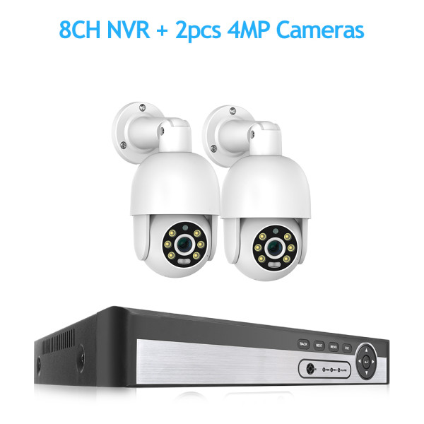 H.265 8CH UHD 4K POE Security Camera System AI 8MP PTZ Camera CCTV Video Surveillance Kit Human Detect Auto Tracking