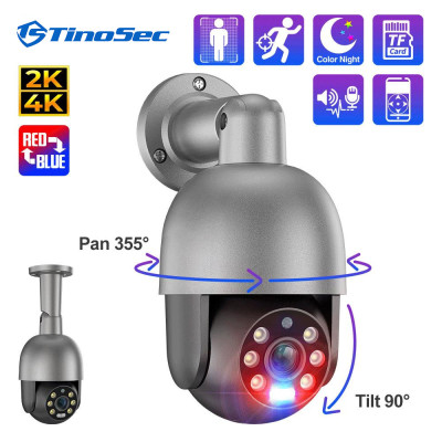 8MP 4K PTZ Security POE IP Camera CCTV Surveillance 4K Video Camera Outdoor Ai Human Detection Two Way Audio ONVIF