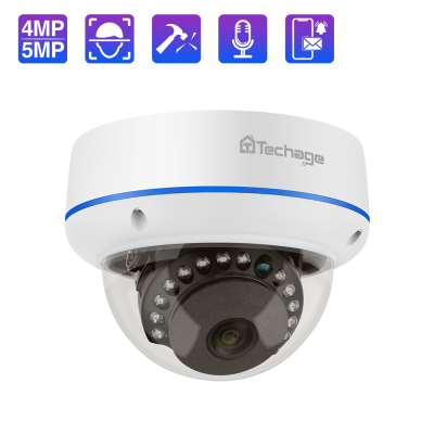 Alarm App Push Day Night Vision IP66 Waterproof Customized H.265 Security System 4MP Dome Network Camera