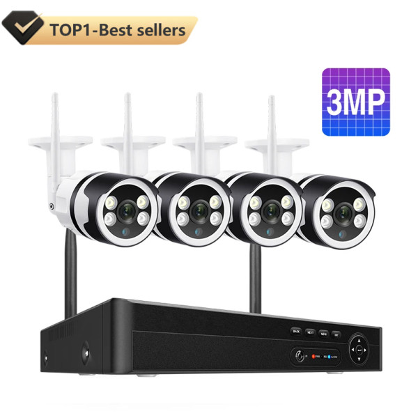 8CH 3MP Outdoor Waterproof Wireless Camera System Motion Detection NIGHT VISION Video Surveillance Camera System