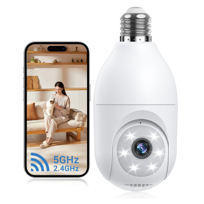 Techage Tuya 2MP Wifi Camera Smart Life Bulb Video Two Way Audio Support Alexa Security Home security Camera