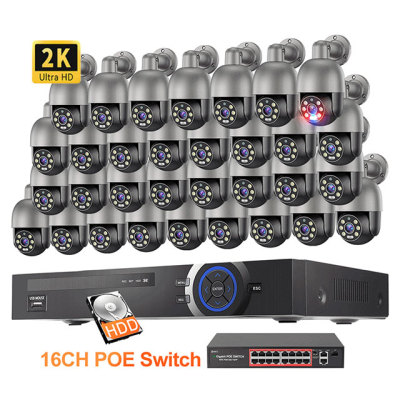 5MP 32ch POE Security Camera System PT825G