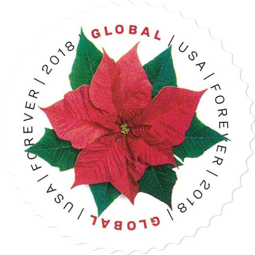 Global Poinsettia 2018 - 10 Sheets / 100 Pcs